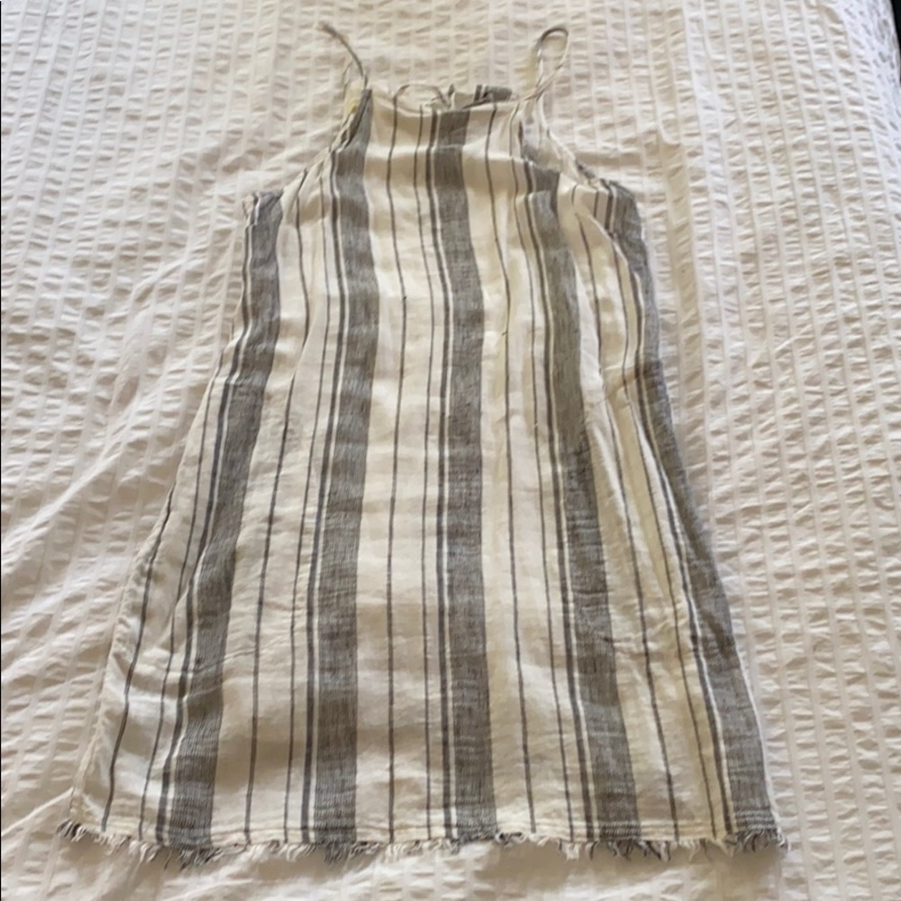 Stripped mini dress with pockets